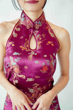 Foo Traditional Halter Cheongsam in Red