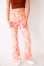 Lucid Dream Printed Pants in Yellow Pink