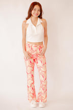Lucid Dream Printed Pants in Yellow Pink