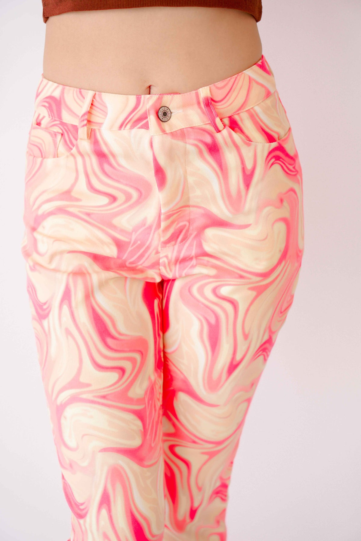 Lucid Dream Printed Pants in Yellow Pink