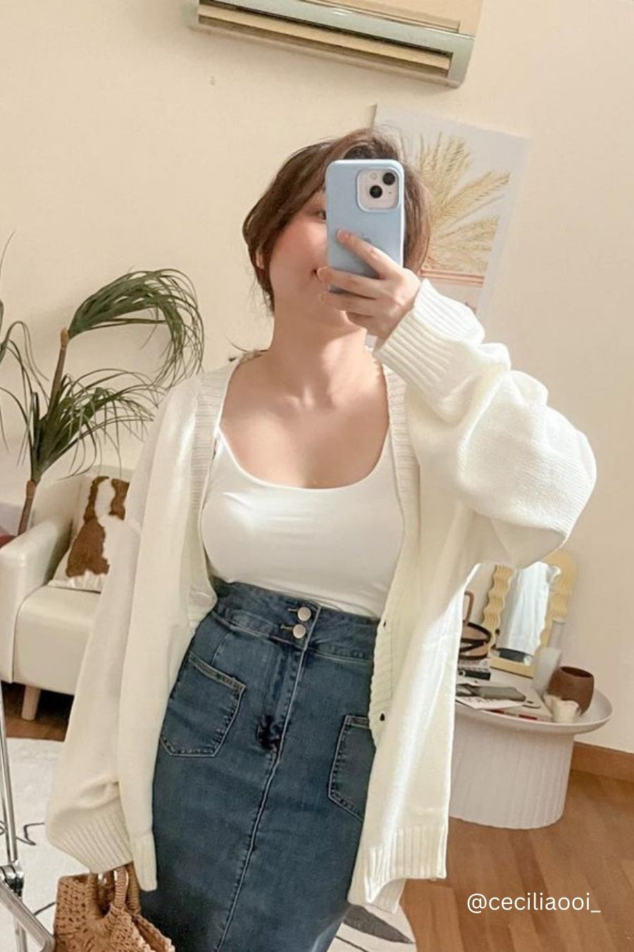 Myla Padded Camisole Top in White