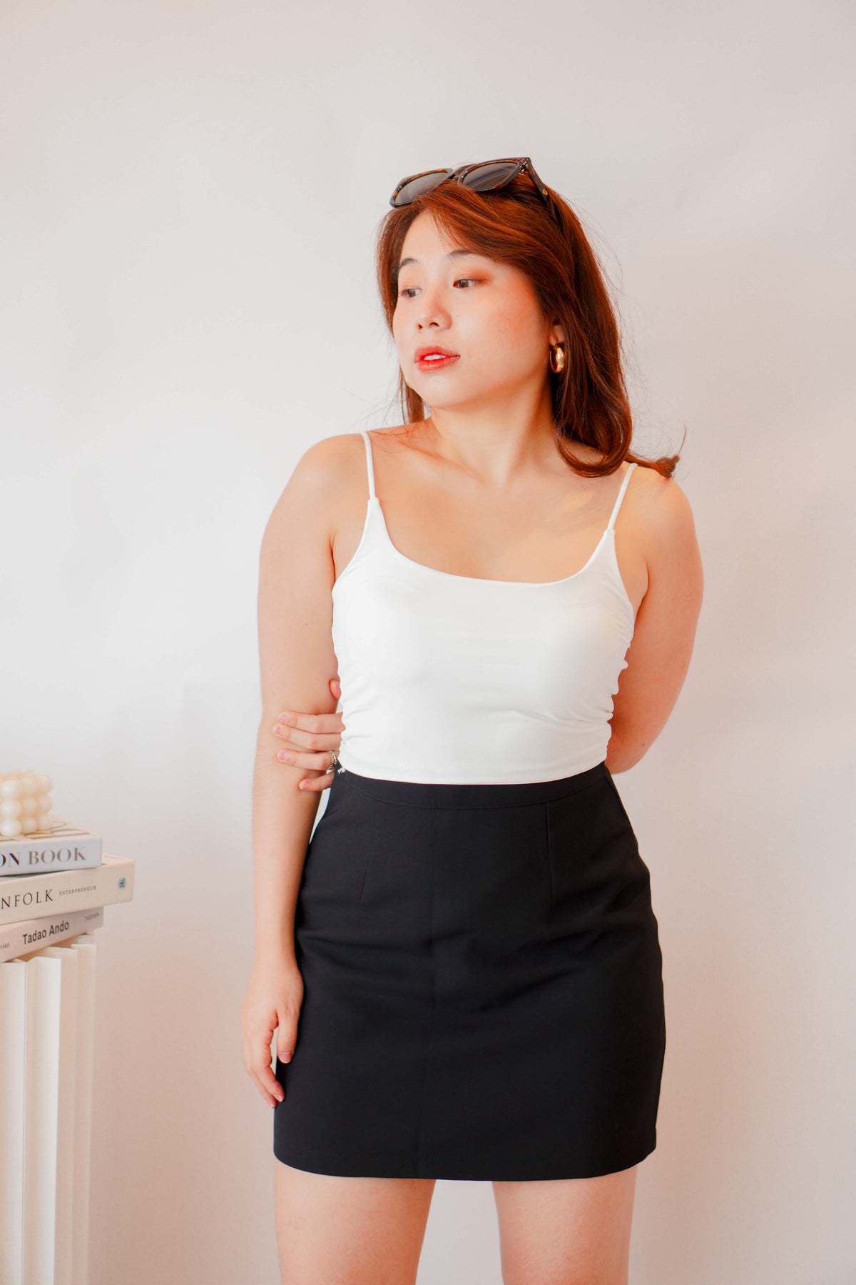Myla Padded Camisole Top in White