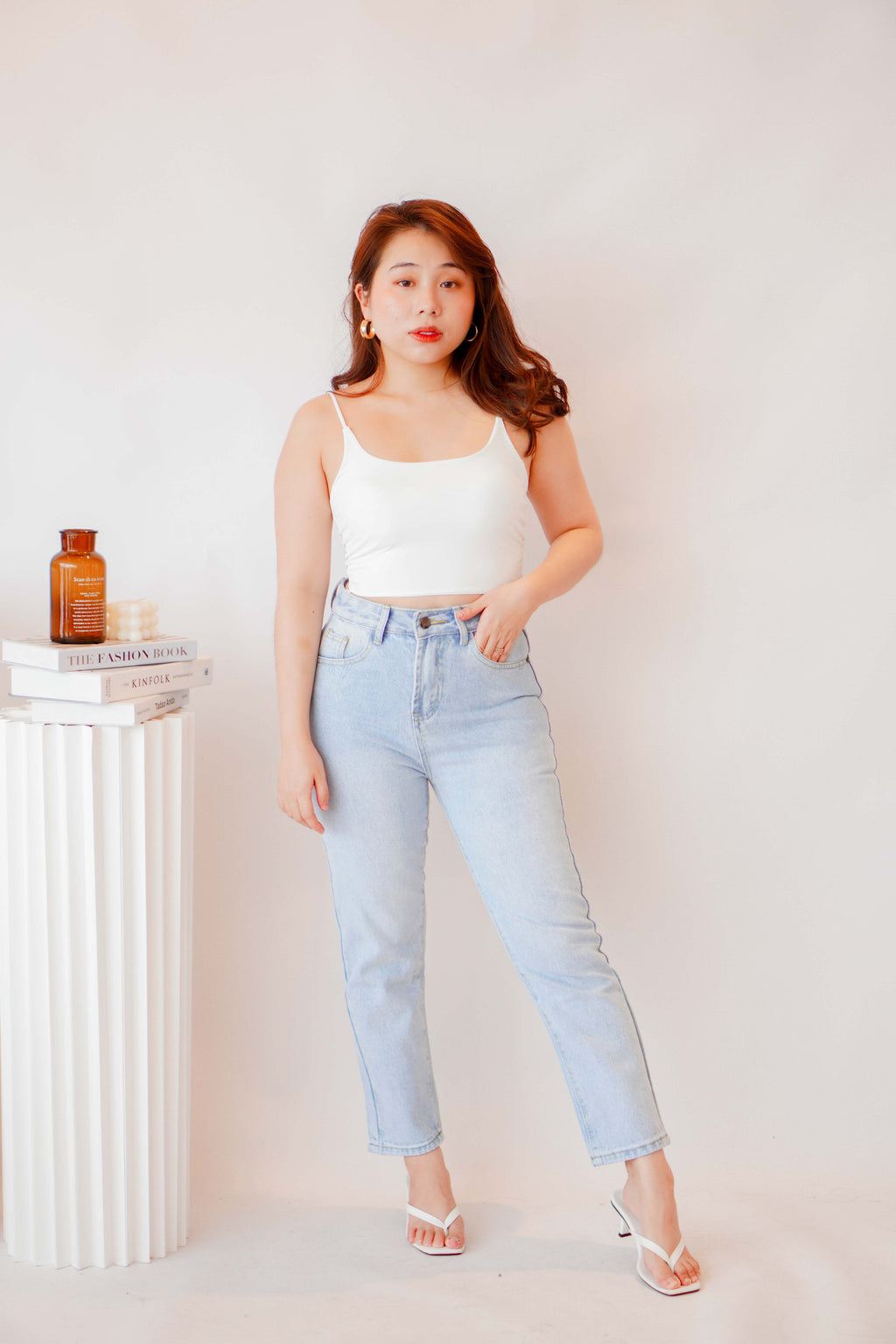 Myla Padded Camisole Top in White