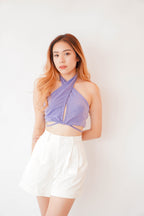 After Nightfall Self Tied Top in Purple