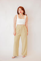 Everyday Pants by Bash in Yellow Beige
