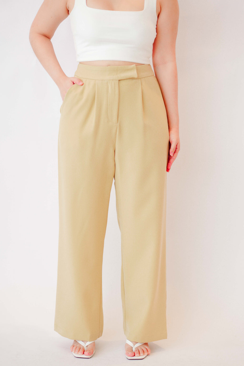 Everyday Pants by Bash in Yellow Beige