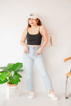 Myla Padded Camisole Top in Black