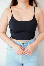 Myla Padded Camisole Top in Black