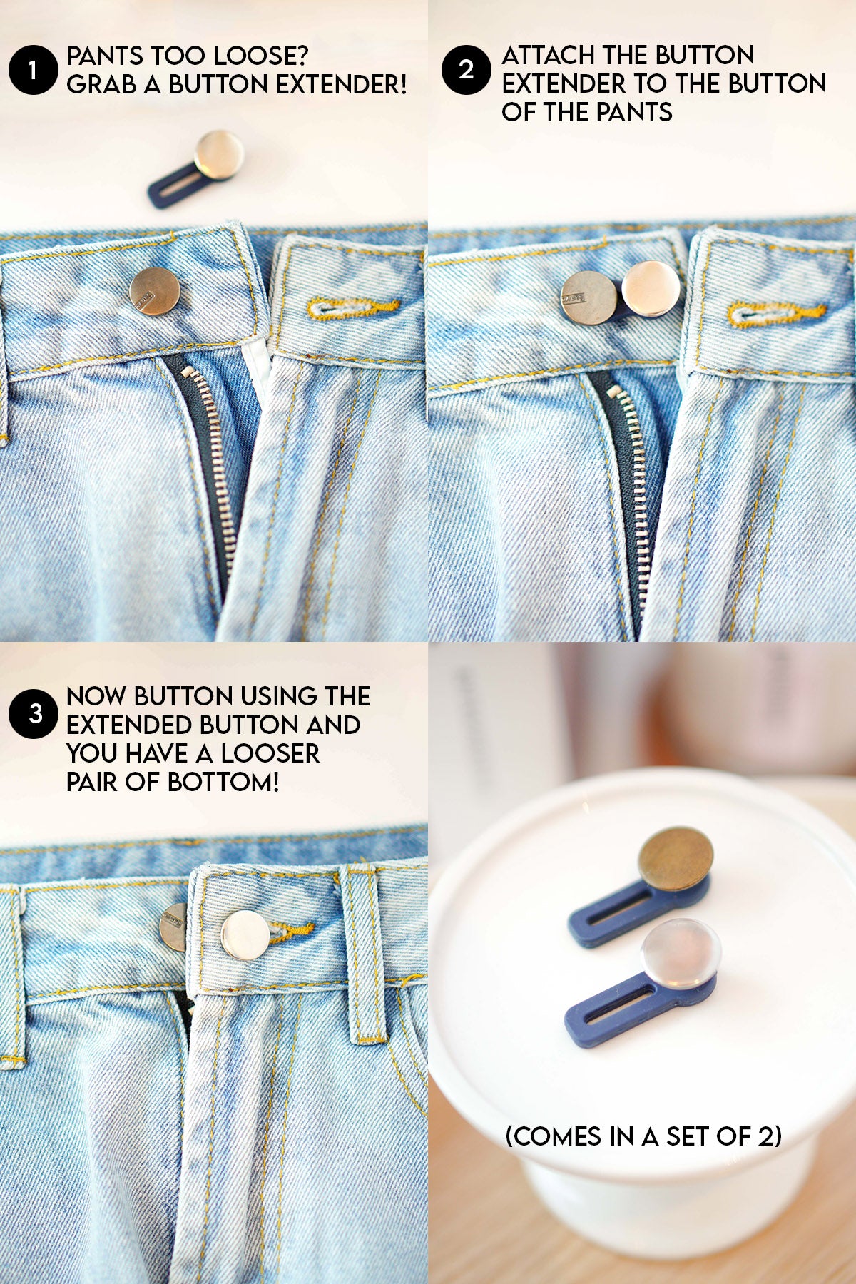 Button Extender (Set of 2)