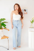Mila High Waisted Jeans in Light Blue