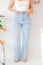 Mila High Waisted Jeans in Light Blue