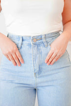 Mila High Waisted Jeans in Light Blue