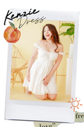 Kenzie Lace Up A-Line Dress in White