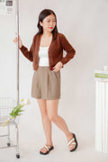 The Cozy Way Cardigan in Brown