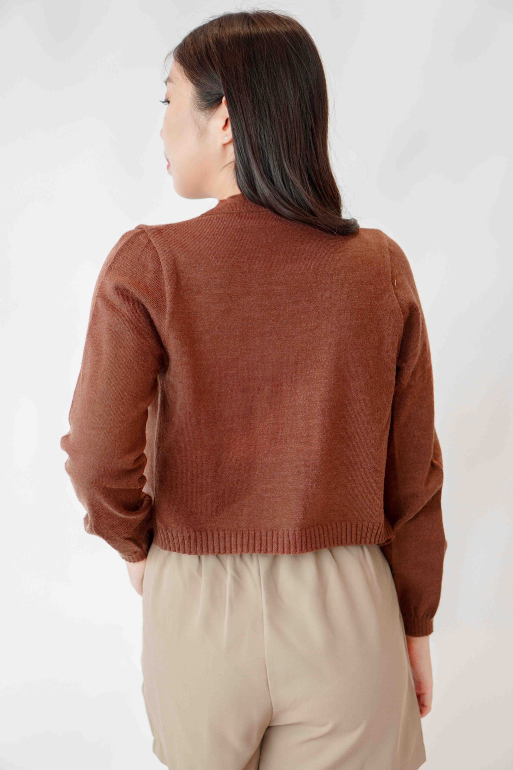The Cozy Way Cardigan in Brown