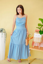Cerulean Sky 2 Piece Maxi Skirt Set in Blue
