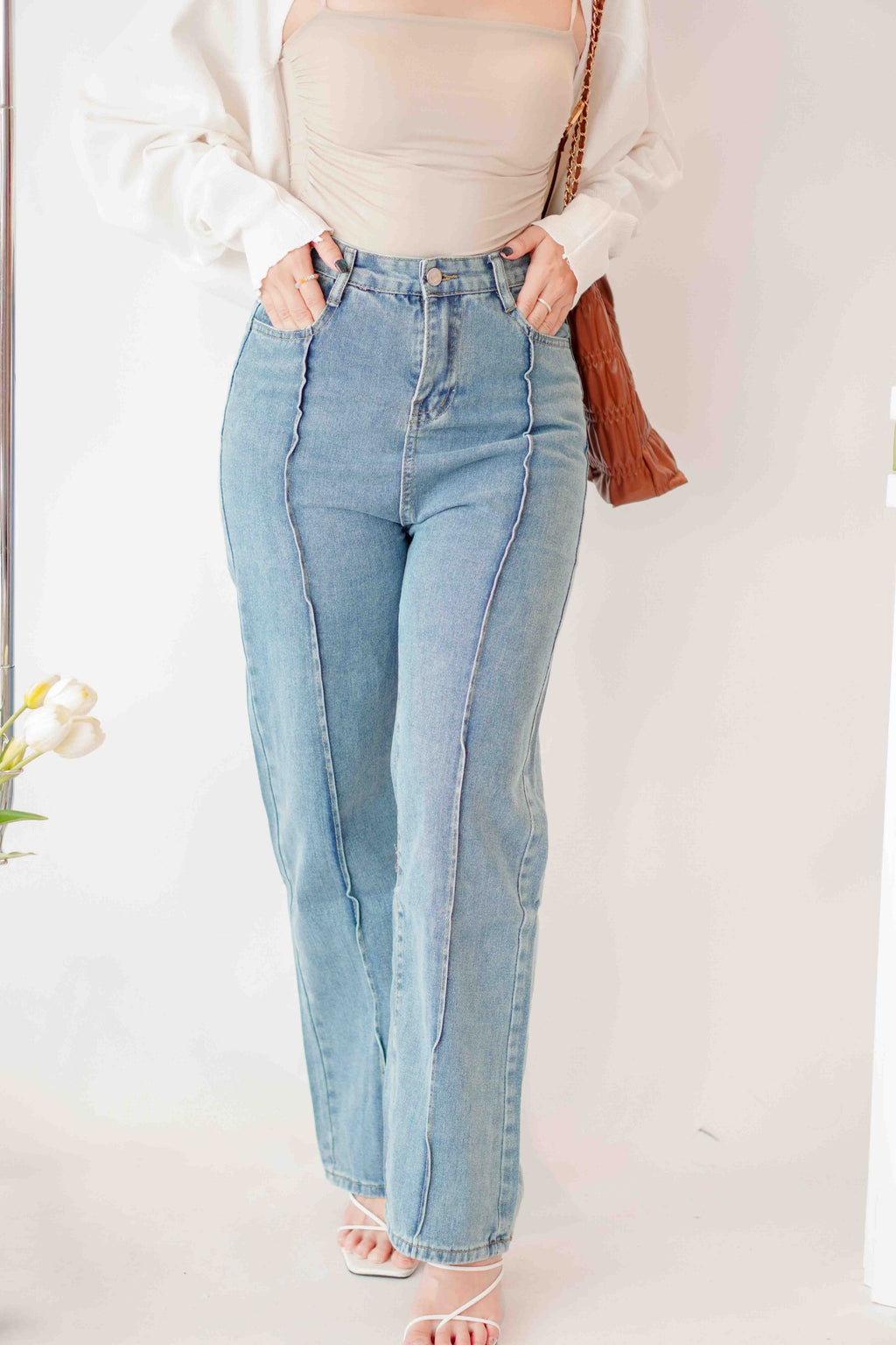 Frendy Lined Jeans in Blue