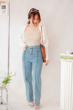 Frendy Lined Jeans in Blue