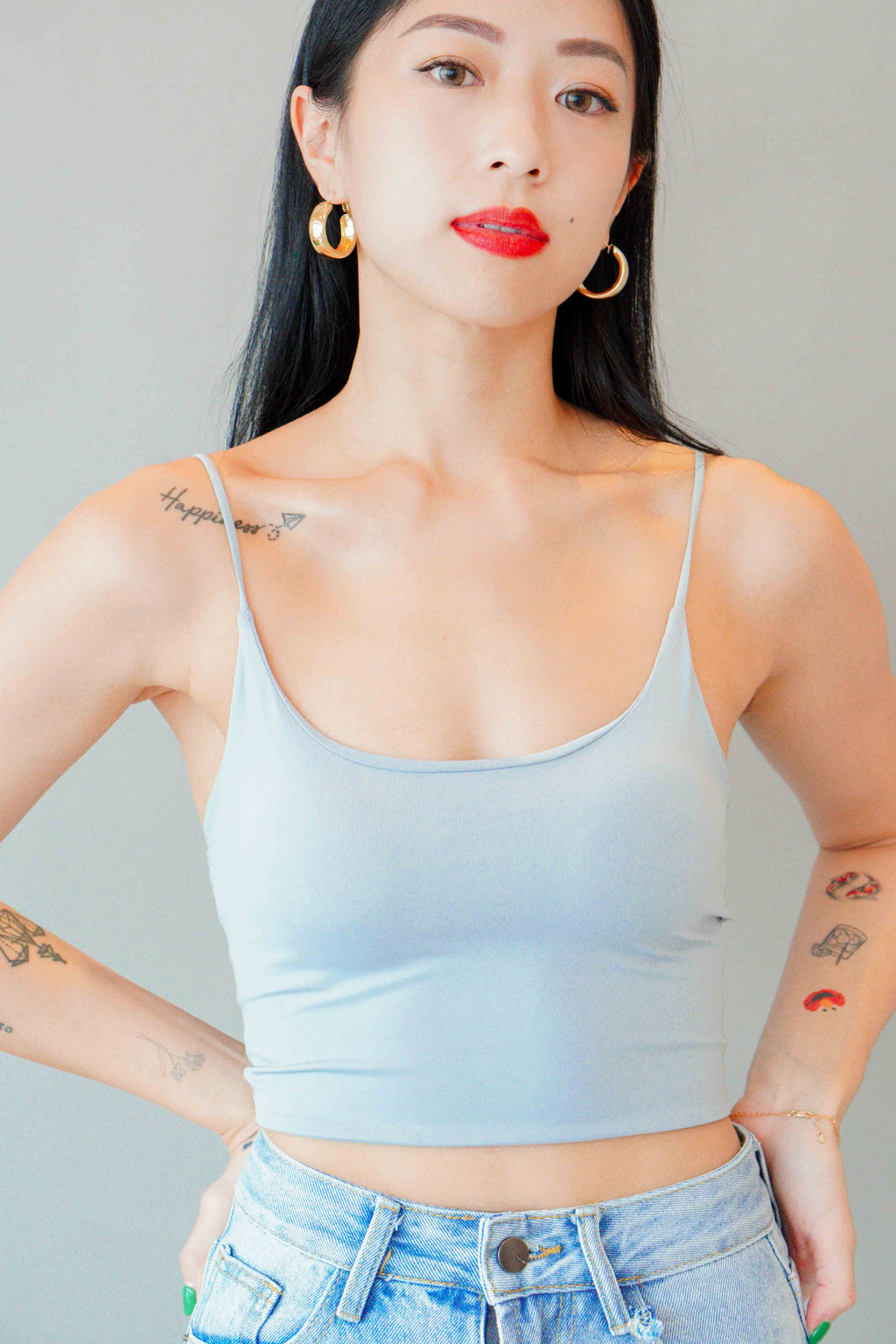 Myla Padded Camisole Top in Blue