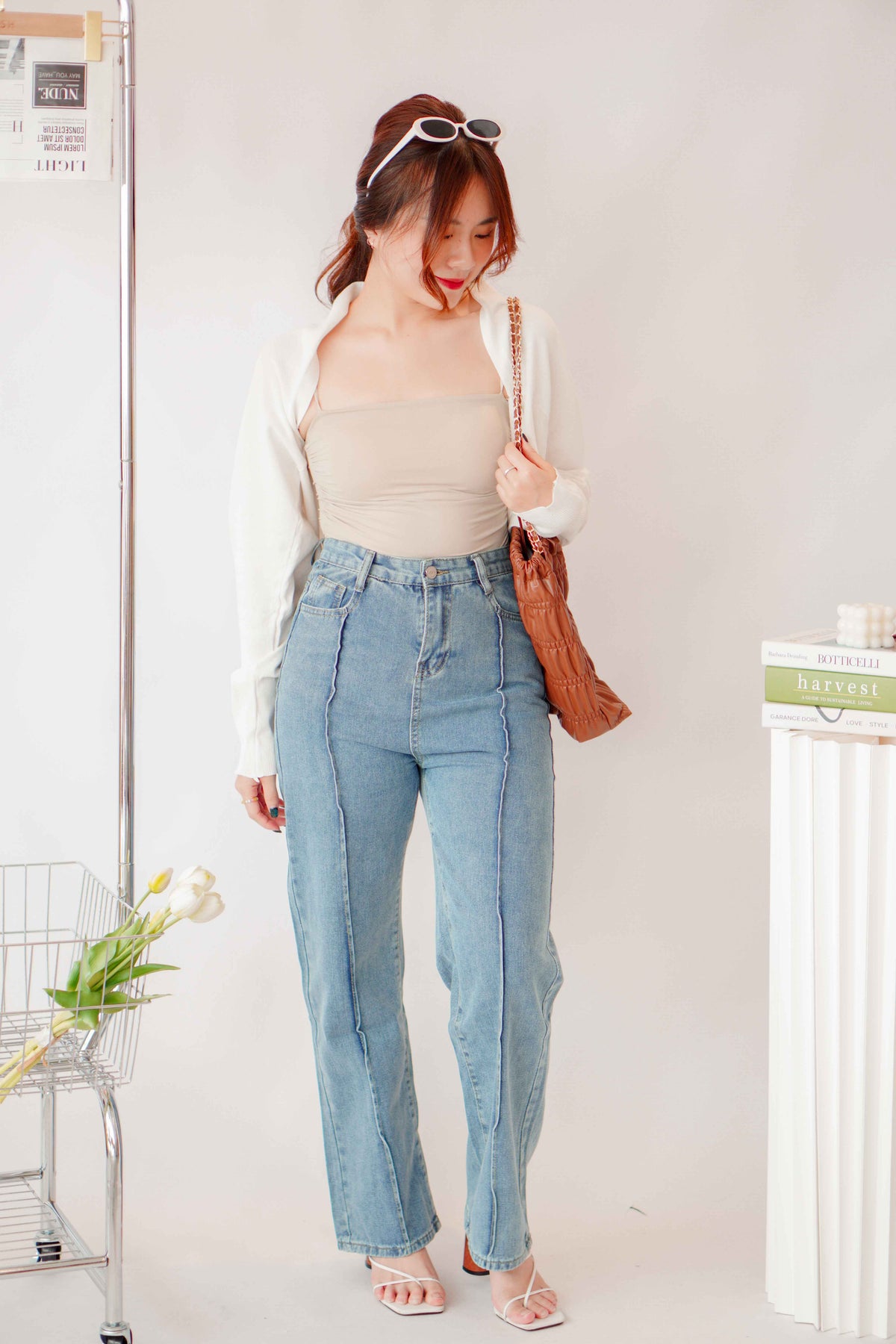 Frendy Lined Jeans in Blue