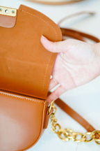 Quin 2-Way Saddle Bag in Brown