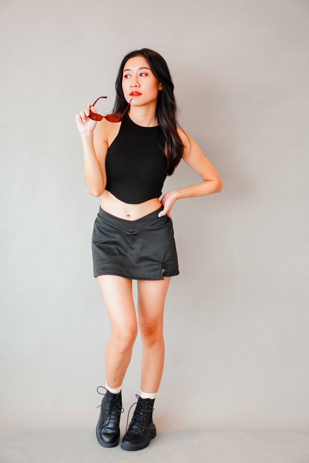 Khizza Mini Skirt in Black