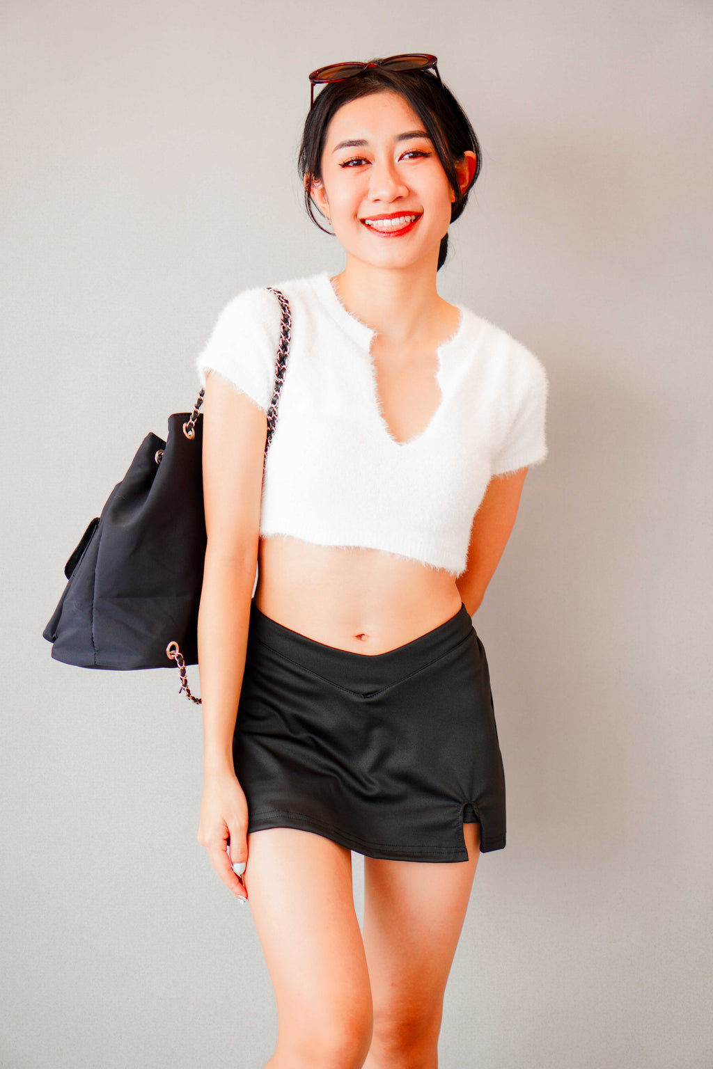 Khizza Mini Skirt in Black