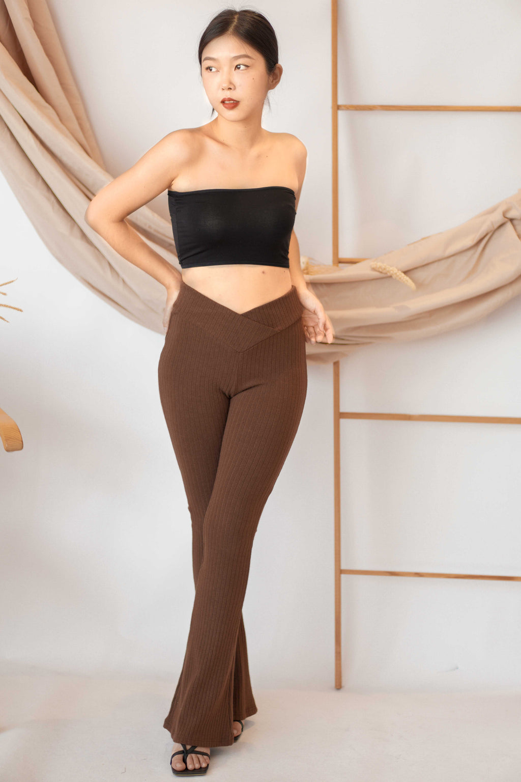 Free Run Flare Pants in Brown