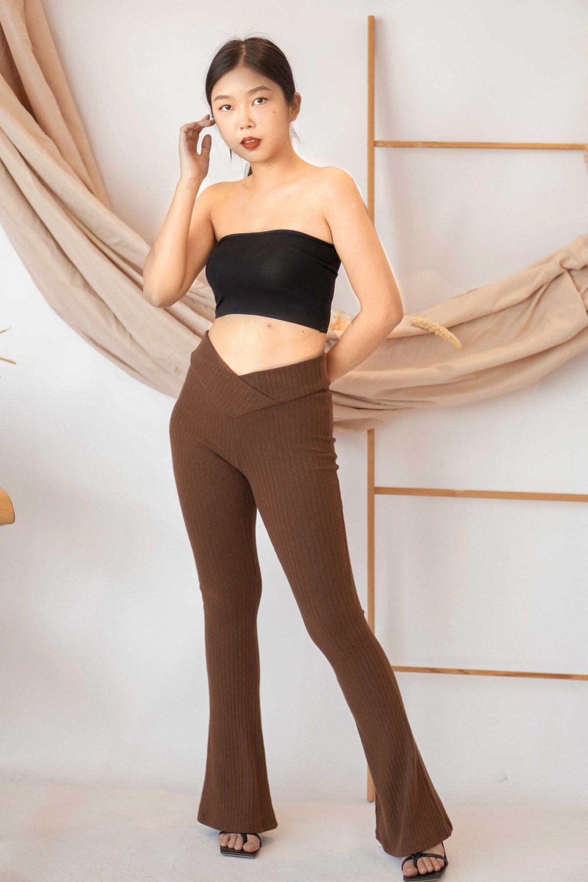 Free Run Flare Pants in Brown