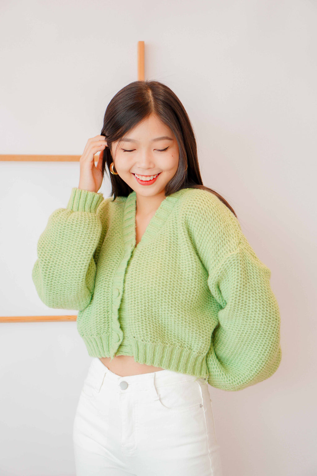 (BACKORDER) Stay with Me Knit Cardigan in Green