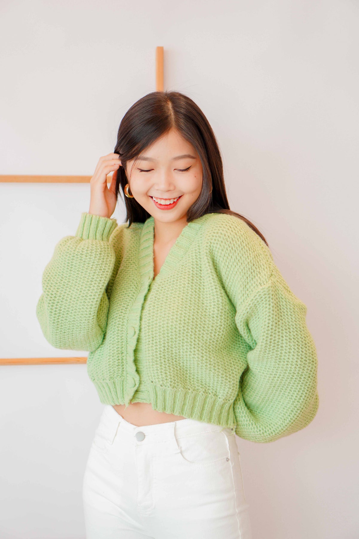 (BACKORDER) Stay with Me Knit Cardigan in Green