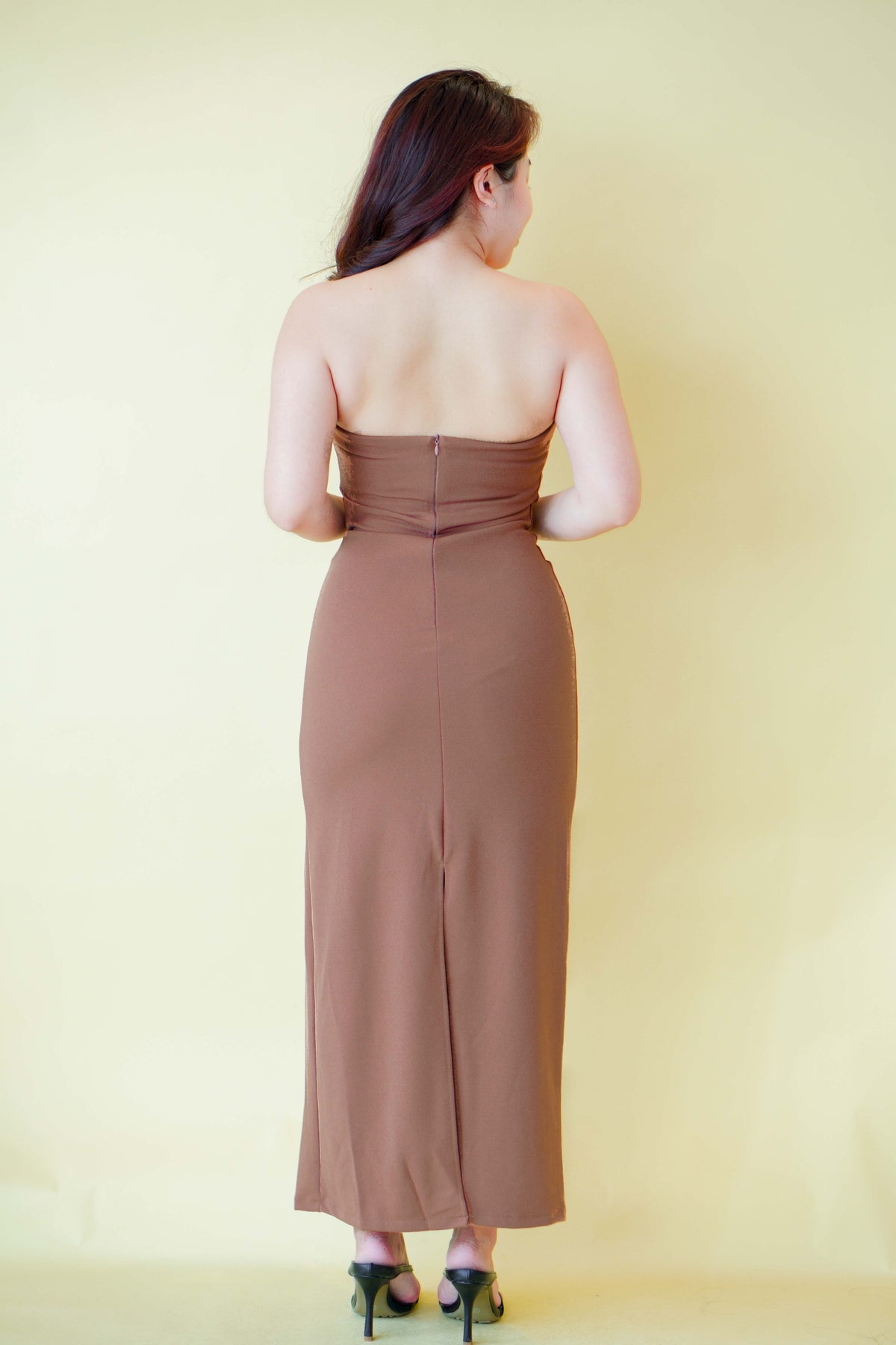 Love Storm Tube Bodycon Maxi Dress in Khaki