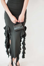 (BACKORDER) Key Largo Tube Dress with Frills in Black