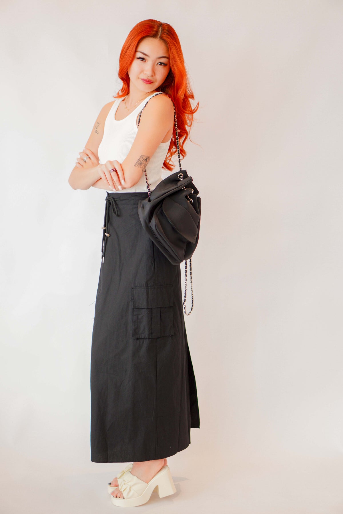 Cleo Maxi Skirt in Black