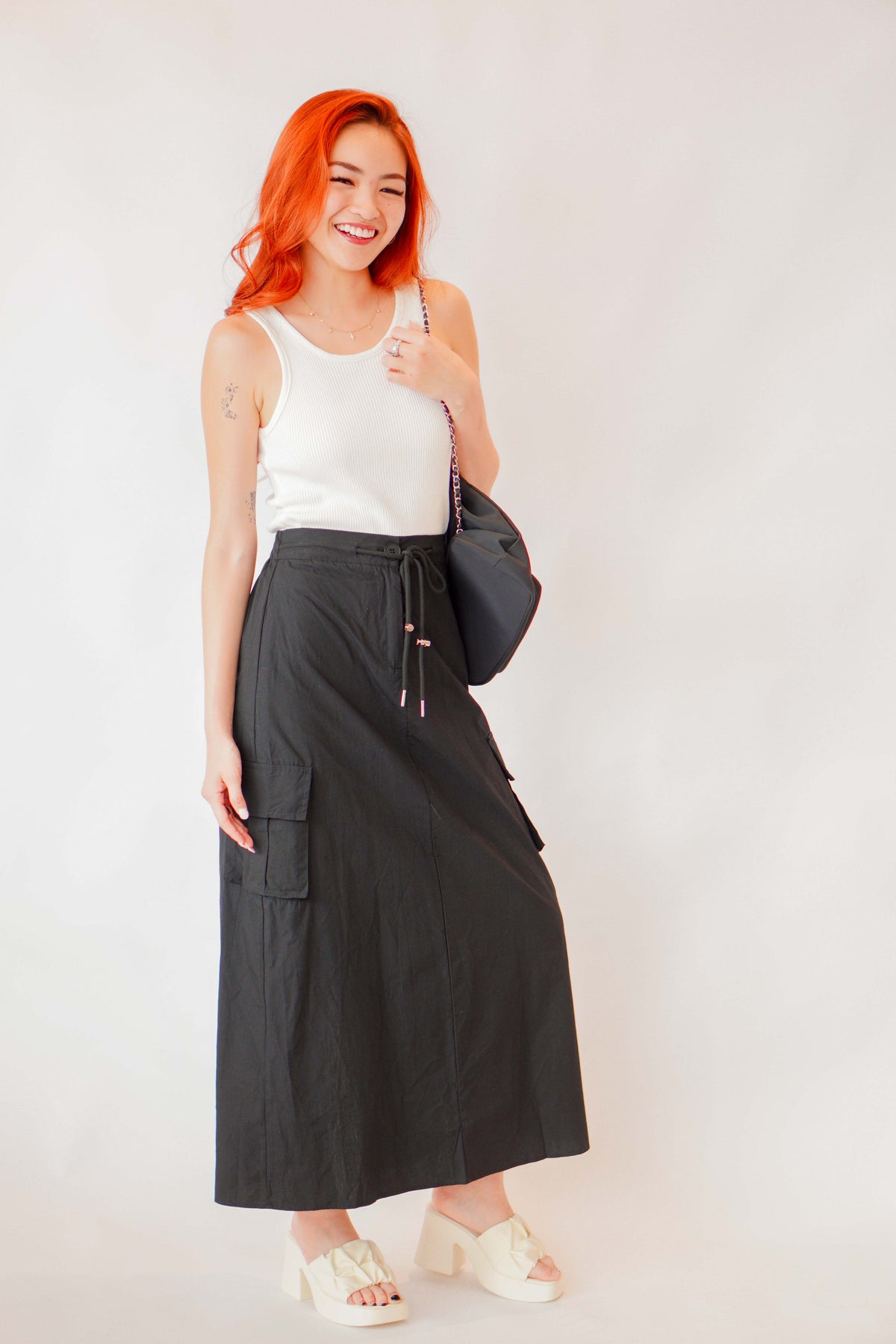 Cleo Maxi Skirt in Black