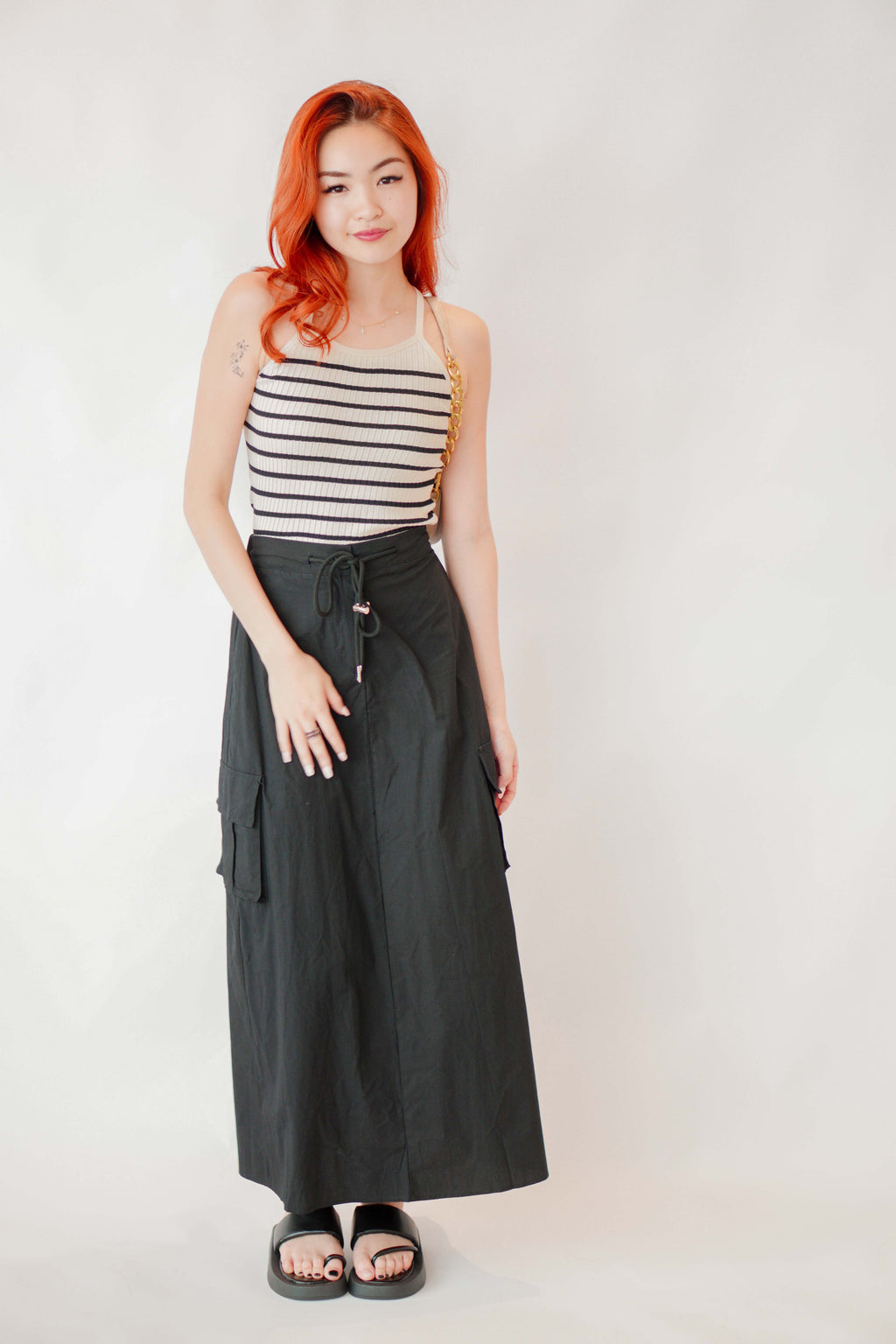 Cleo Maxi Skirt in Black