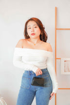 Yvette Off Shoulder Long Sleeve Top in White