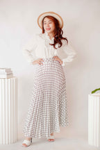 Sun Jae Long Sleeve Blouse in White