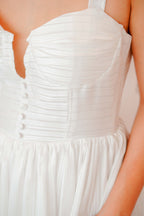 (Premium) Savara Layered Maxi Dress in White