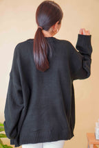 (BACKORDER) White Cloud Cardigan in Black