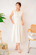 Brunita Midi Dress in Cream