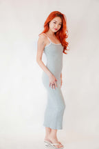Zulu Cami Maxi Bodycon Dress in Grey
