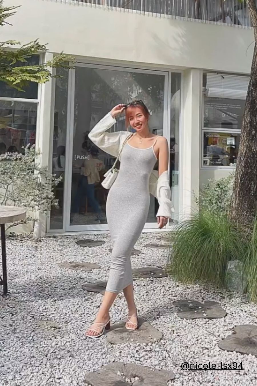 Zulu Cami Maxi Bodycon Dress in Grey