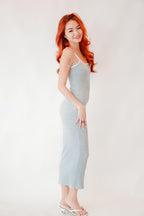 Zulu Cami Maxi Bodycon Dress in Grey