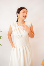 Brunita Midi Dress in Cream