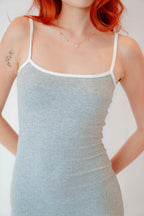 Zulu Cami Maxi Bodycon Dress in Grey