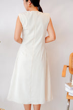 Brunita Midi Dress in Cream