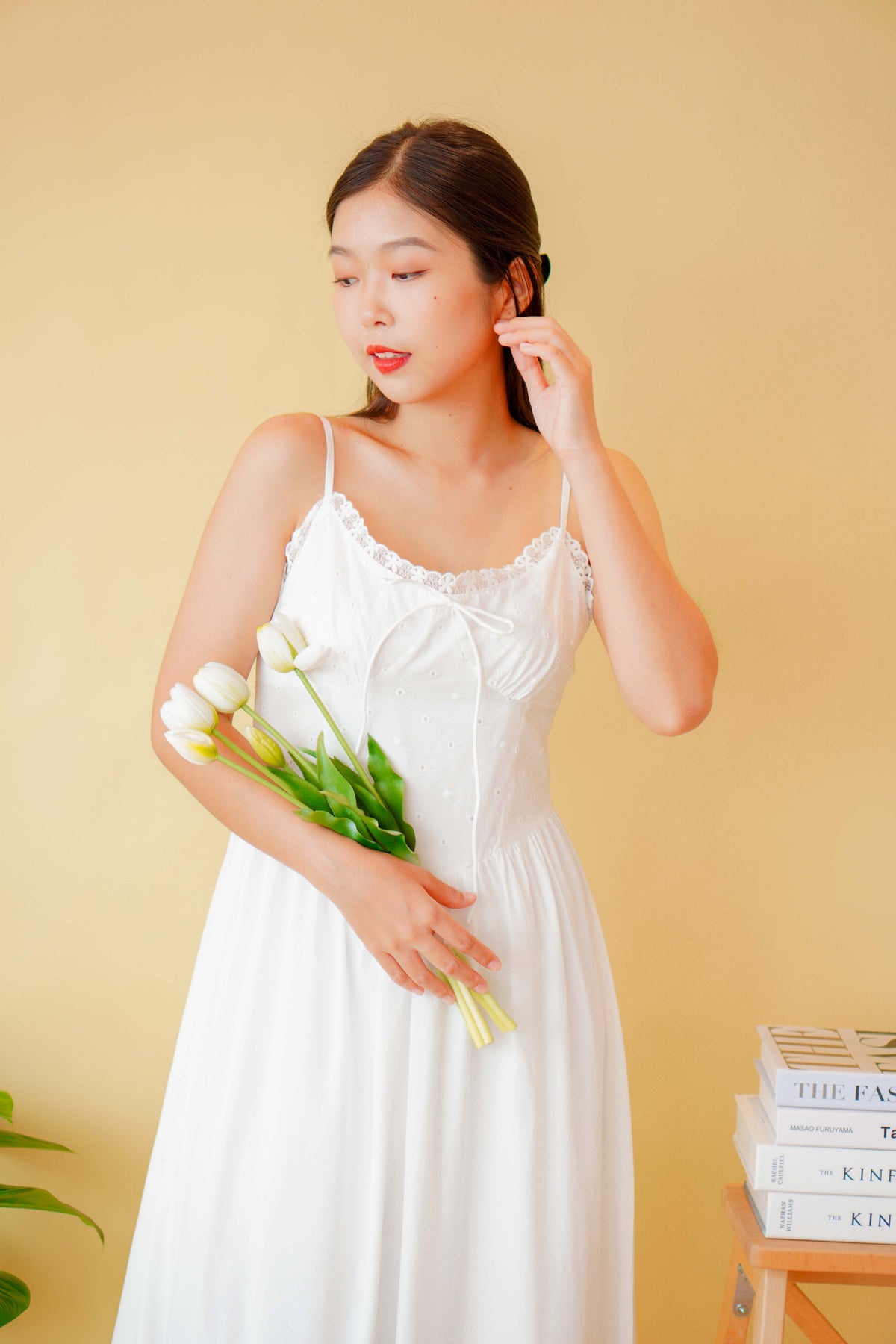 White Darling Lace Maxi Flowy Dress in White