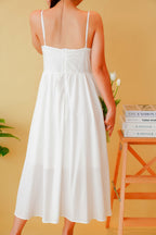 White Darling Lace Maxi Flowy Dress in White