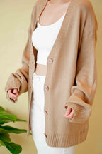 (BACKORDER) White Cloud Cardigan in Khaki